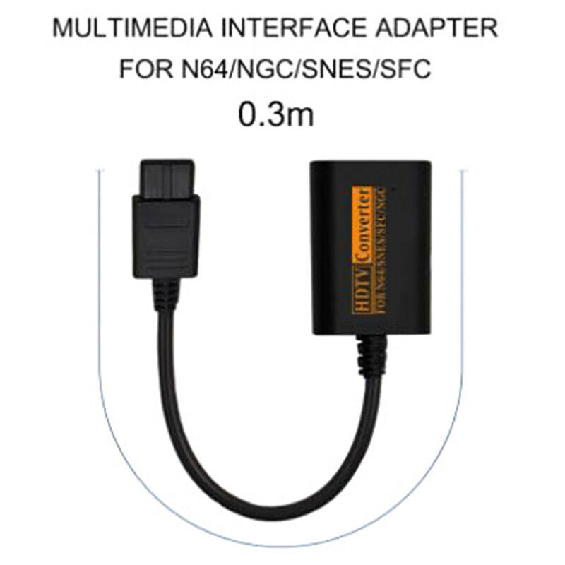 HDMI Converter To HDTV Video Cable Splitter Game Conversion For N64 SNES  Hn