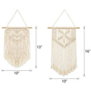 2 Pcs Macrame Wall Hanging Small Art Woven Wall Decor Boho Chic Home Decora O1J8