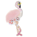 Pink Swan Beaded Rhinestone Embroidered Patch Sew on Applique Clothes Decor