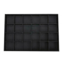 24 Grids Jewelry Organizer Display Case PU Velvet Tray Necklace Rings