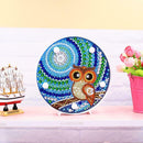 DIY Full Special Drill Diamond Painting Bird LED Night Lamp Home Decor (D)