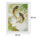Fishs 5D Round Diamond DIY Painting Embroidery Craft Kit Home Decor Gifts