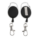 2pcs Heavy Duty Retractable Key Chain Key Reel with 24inch Nylon Wire Rope