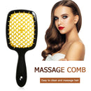 Wide Teeth Air Cushion Comb Home Hairdressing Styling Massage Comb (Yellow) A