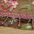 200x100cm Flower Beads Tulle Voile Window Curtain Drape Panels Valance Sheer