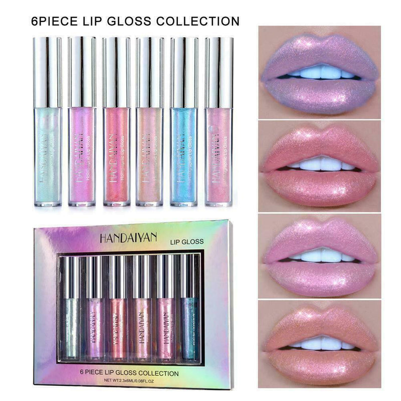 6x HANDAIYAN Glitter Matte Lipstick Waterproof Lip Gloss Liquid Fashion Hot V5T0