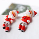 Christmas Santa Claus Earrings Handmade Polymer Clay Ear Stud Earrings JewelryJR