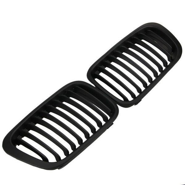 1 Pair Abs Front Replacement Matte Black Kidney Grille Grill For Bmw E46 3  P5H2
