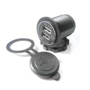 Car Motorcycle 4.2A Dual USB Charger Socket with Touch Switch+Power Cord