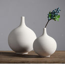 7inch White Solid Ceramic Floor Vase Flower Vase for Party, Wedding, Spa S