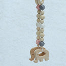 Ins Nordic Style Wooden Beads Ornament Kids Toys For Baby Elephant Shaped W