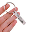 5 Pcs Stainless Steel Keyrings Gift Drive Safe I Need You Here with Me Keyc H8B4