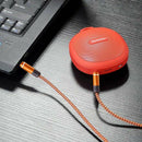 Orange 1.5 meter high-grade braided metal audio cable 3.5 mm AUX audio cabl N8J5