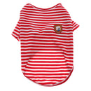 2Pieces Summer Pet Dog T-shirt Puppy Teddy Stripped