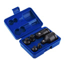 6Pcs/Set Hand Wrench Tool Set Impact Socket Adaptor Reducer Adapter 1/4 1/2