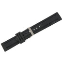 Military Black Silicone strap buckle for Men's wristwatch, 24 mm, U4W1