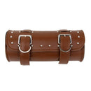 Motorcycle Bag Pouch Saddle Bag PU Leather Luggage Tool Roll Bag Brown U2U6