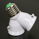 2 in 1 E27 Lamp Socket Splitter Adapter Light Bulb Base Stand Holder A