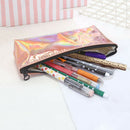 Iridescent Pencil Case Quality Pu School Supplies Stationery Gift Holograph