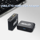 Full HD USB 3.0 to HDMI VGA Adapter Converter Dual Display Output For Laptop