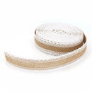 10m/roll Natural Jute Burlap Hessian Lace Ribbon Rustic Wedding Decoration