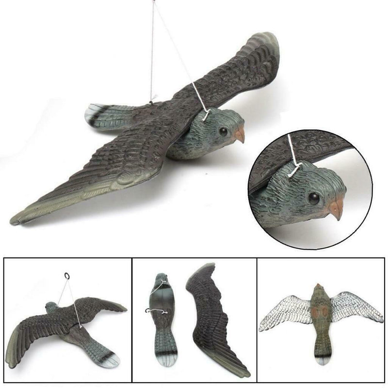 3 Realistic Plastic  Decoy Bird Pigeon Crow Scarer Scarecrow Garden Tree