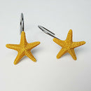 Starfish Shower Hooks Rust Proof Shower Curtain Rings for Bathroom Decorati
