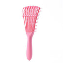 Women Hair Scalp Massage Comb Wet Curly Hairdress Styling Hairbrush (Pink) A