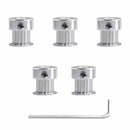 5PCS Aluminum GT2 Timing Belt Pulley 20 Teeth Bore 5mm Width 6mm and Wrench W8Z2