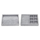 2Pcs Wood Jewelry Box Bracelets Storage Showcase Organizer Display Case