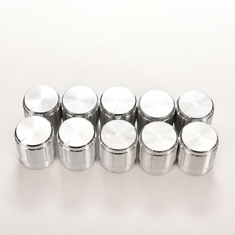 10PCS Aluminium Potentiometer Knobs Volume Control Amplifier Shaft 6MM Gift  FT