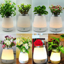 Rechargeable White Led Vase Table Lamp Desktop Flowerpot Night Light Bedroo