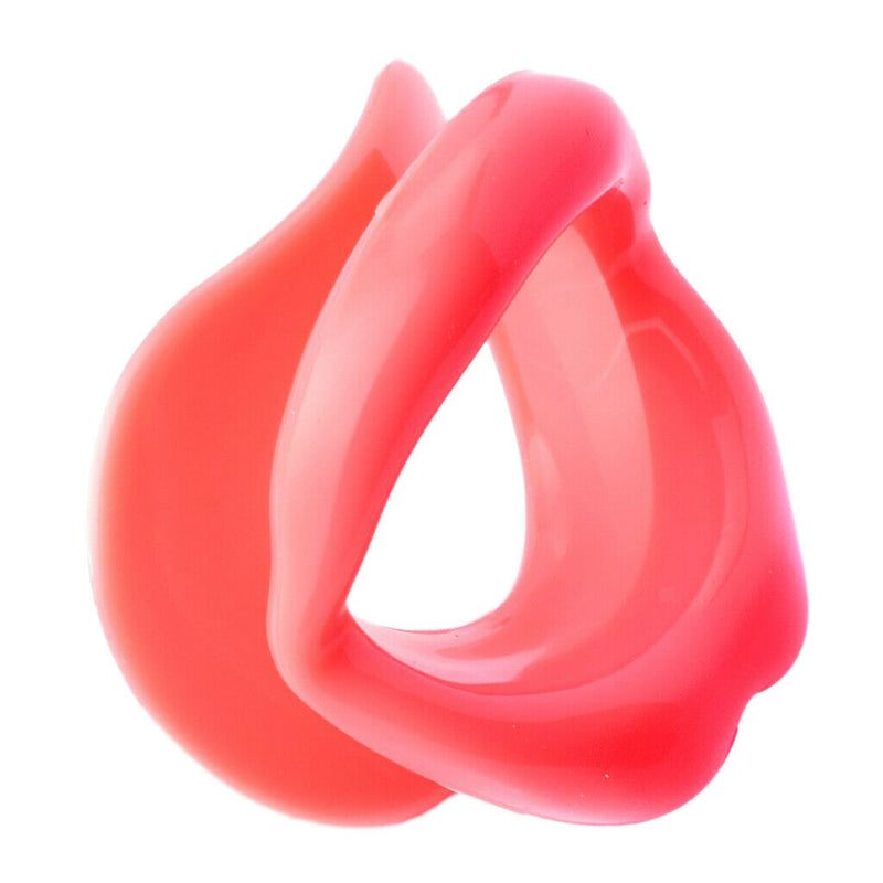Red Elastic Silicone Rubber Lips Face Exerciser Muscle Lips Trainer Tightener