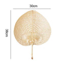 1Pcs DIY Handmade Cooling Fan Creative Peach Shaped Bamboo Fan Woven W0Z9