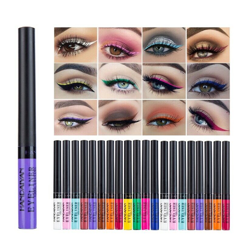 Handaiyan 12Pcs/Lot Matte Liquid Eyeliner Bright Color Waterproof Eye Liner R9G6