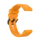 22mm Wrist Strap Silicone Sports Watch Band for Garmin Fenix (Amber Yellow)