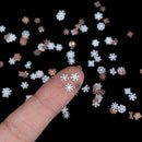 Mixed Nail Metal Flakes White Snowflakes DIY Christmas Decorations Slice Stic Fh