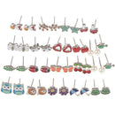 20Pairs/set Cute Fruit Animal  Flower Stud Earrings For Girls Kids Jewelry  OZ
