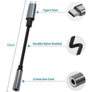 USB Type C to 3.5mm Headphone Audio Jack Aux Stereo Cable Adapter F7U7 F F3N2
