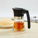 1X(304 Stainless Steel Pouring Sugar Bottle Syrup Honey Cruet Acrylic Flavo