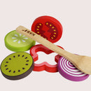 Children's Simulation Fruit and Vegetable ,Garden Salad Wood Play ,Kitchen Play