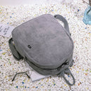 Preppy Chic Casual Women Corduroy Backpack Simple School Travel Bag(Gray)