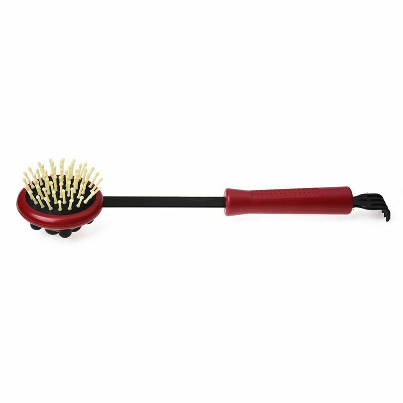 17.5" Long Black Red Plastic Back Knock Scratcher Relaxing Massage Hammer H5X5