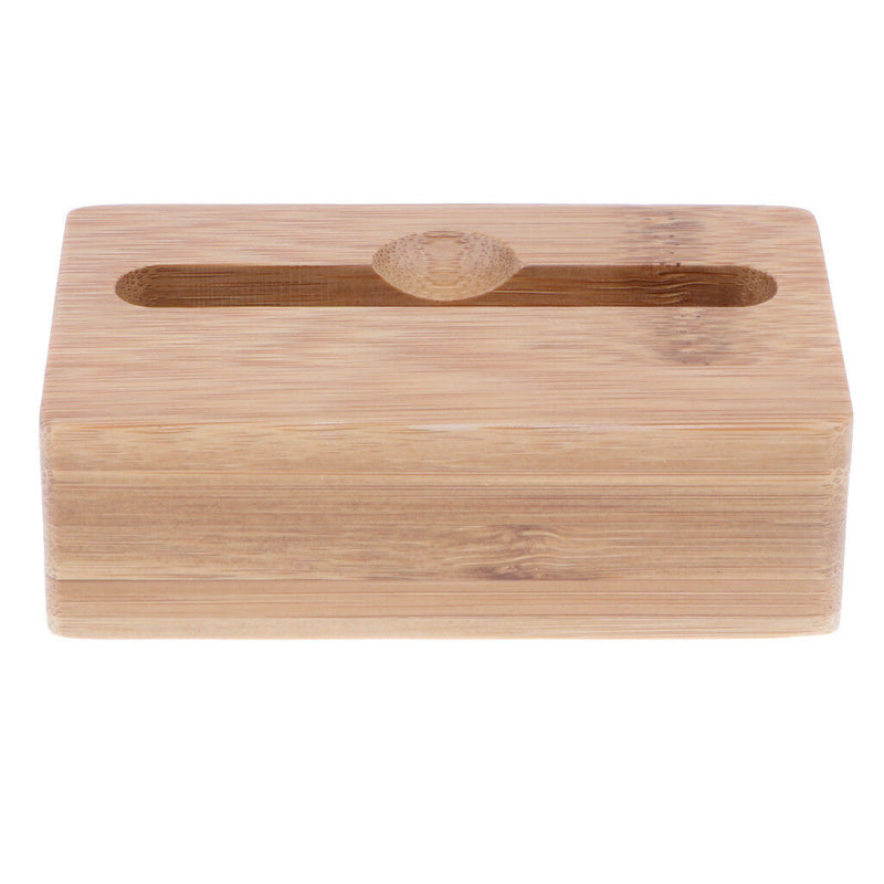 Sound Amplifier Speaker Stand Desk Sound Wooden Holder Beige