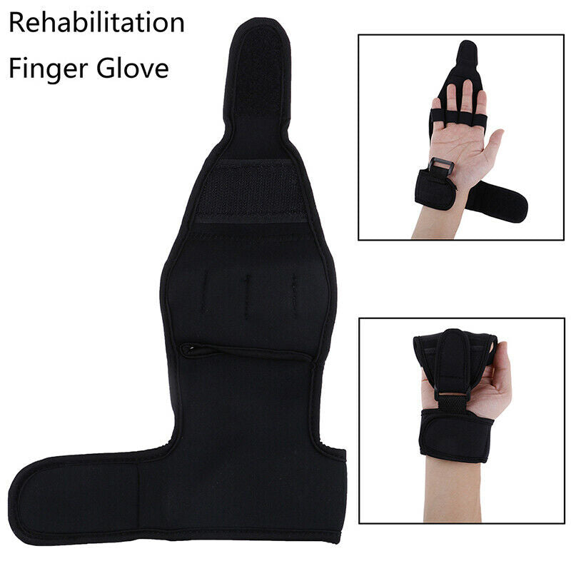 Anti-Spasticity Finger Rehabilitation Auxiliary Gloves Splint Finger Hand Fi J3C
