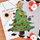 Merry Christmas sequins Xmas tree cartoon happy diy applique iron on patch sew &