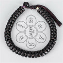 Natural Coconut Shell Beads Bracelet Buddha Tibetan Prayer Hand Carved Lucky