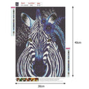 5D DIY Full Drill Diamond Painting Cross Stitch Embroidery Kit (Zebra05)