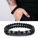 2Pcs 8mm Bracelet Elastic Natural Stone Yoga Beads Bracelet For Men Women