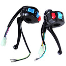 2pc 7/8" Motorcycle Handlebar Lever Horn Turn Signal Light Electric Start Switch